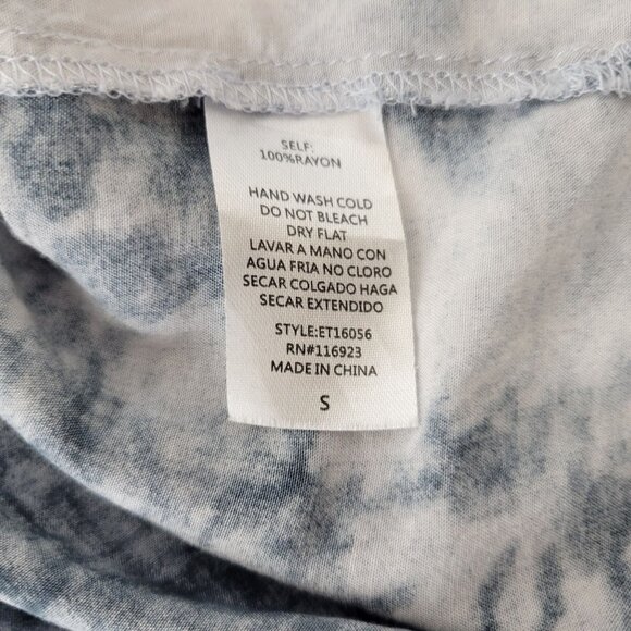 Easel Los Angeles Gray Tie Dye Rayon Shirt - Picture 4 of 4